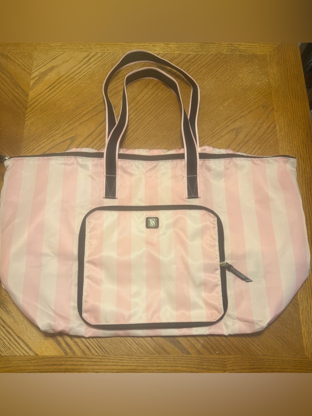 Victorias Secret Heritage Stripe Tote EUC.